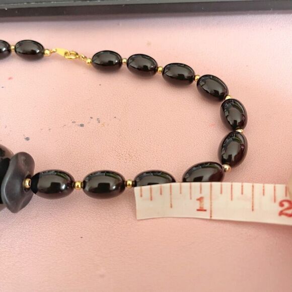 Made in Japan Chunky Round Beaded Hand Painted Native Choker Fashion Necklace - Picture 8 of 10